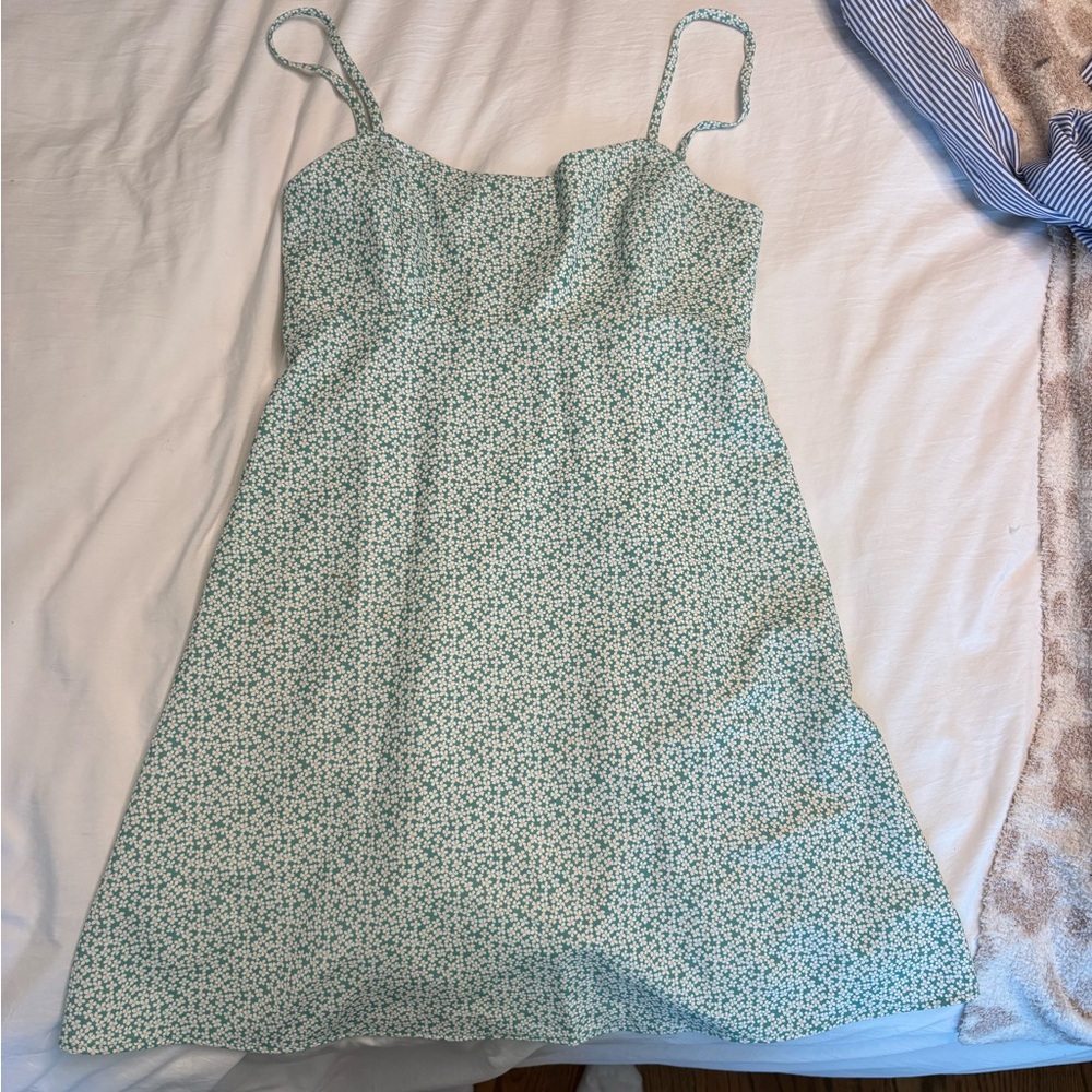 Altar'd State Mint Green Floral Mini Dress